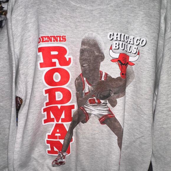 1990’s Chicago Bulls Dennis Rodman Crewneck - XL 25x29.5 - Picture 2 of 3